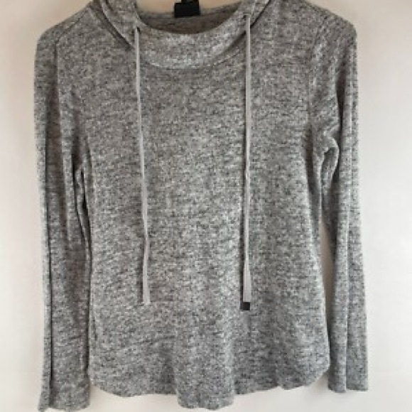 bobeau Tops - Bobeau stretch Cowl Neck Sweater sweatshirt long sleeve small gray S